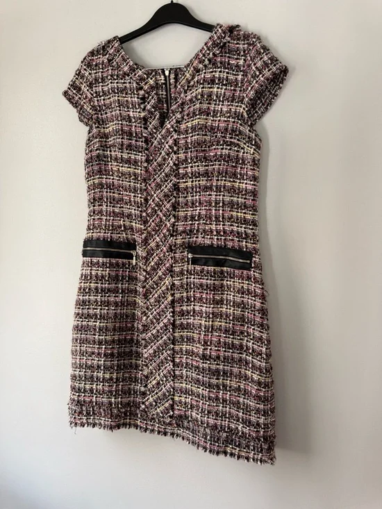 Karl Lagerfeld Paris boucle tweed sheath dress Size 10 Multi Color EUC - Picture 6 of 16